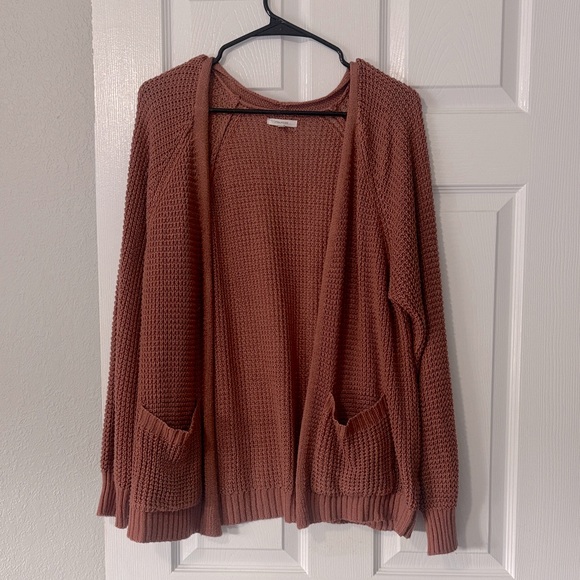Maurices Sweaters - Maurices Rust Open Front Cardigan Sweater